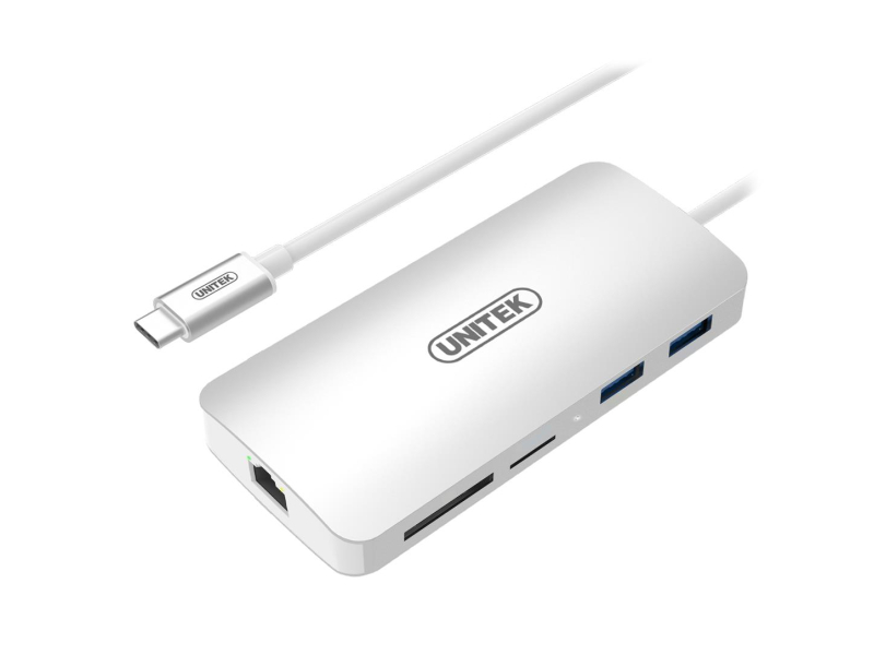 Unitek USB-C - USB, USB-C, RJ-45, HDMI, 4K, PD